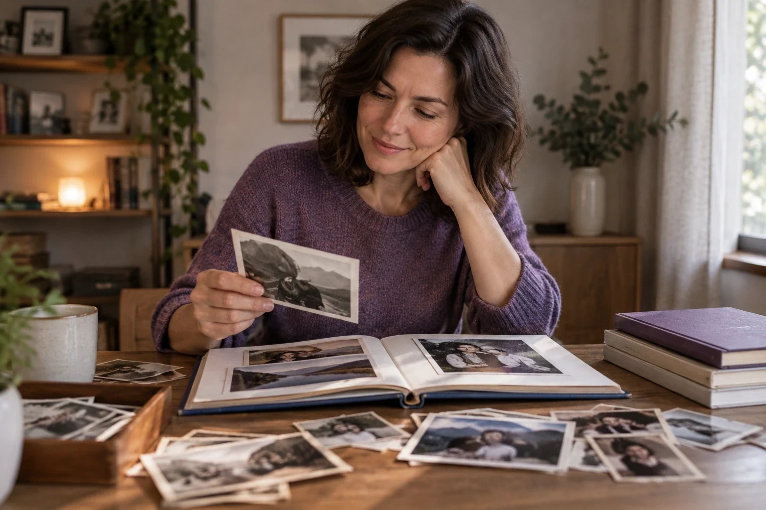 Семейные фотографии, собранные в макет фотоальбома — как написать историю для книги по фотографиям