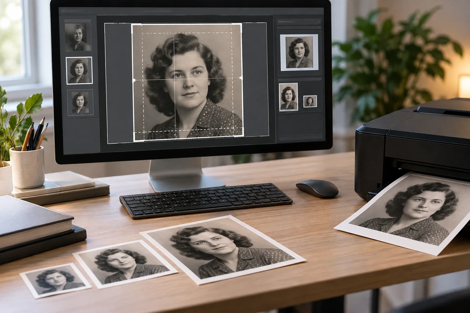 Старая фотография до и после цифровой реставрации — этап или дополнительный пример 1 к статье «Как подготовить восстановленную фотографию к печати»