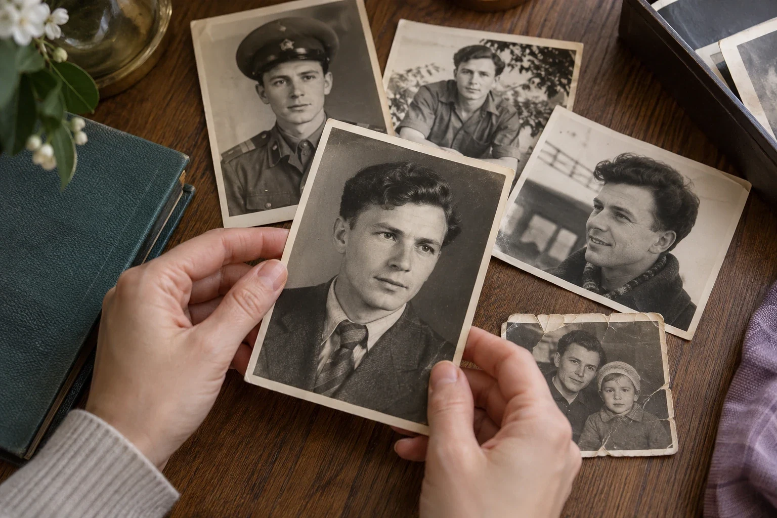 Старая фотография до и после цифровой реставрации — этап или дополнительный пример 2 к статье «Как восстановить старое фото и сохранить лицо»