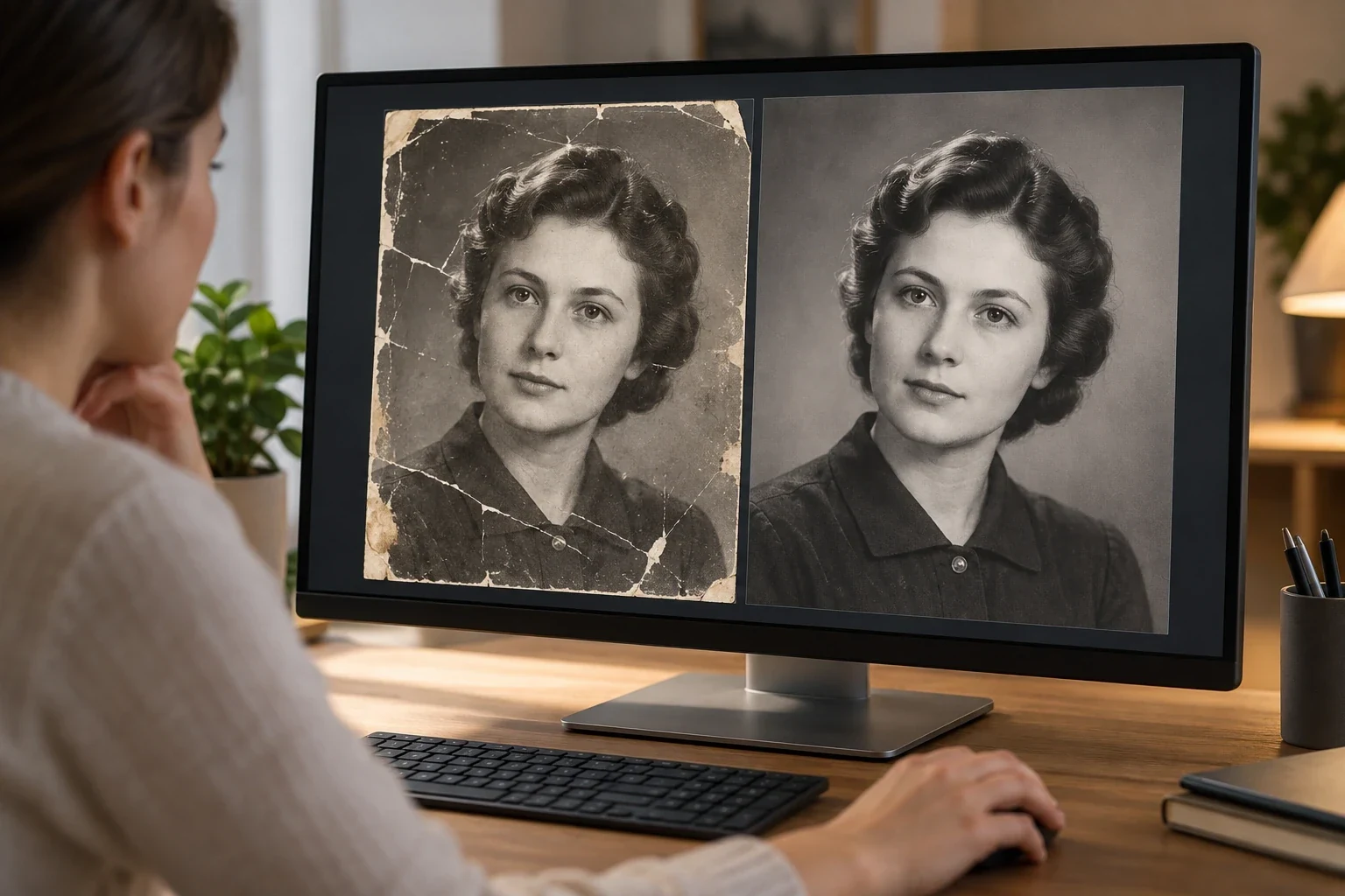 Старая фотография до и после цифровой реставрации — сколько стоит реставрация старой фотографии