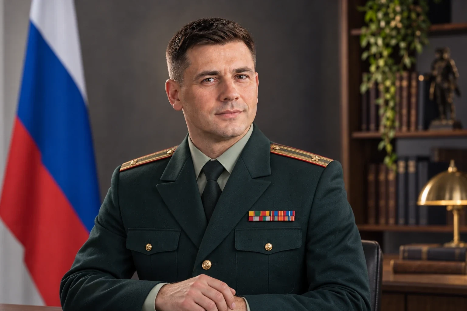 Официальный портрет в российской форме для электронного удостоверения — этап или дополнительный пример 2 к статье «Военный портрет по фотографии: форма и детали»