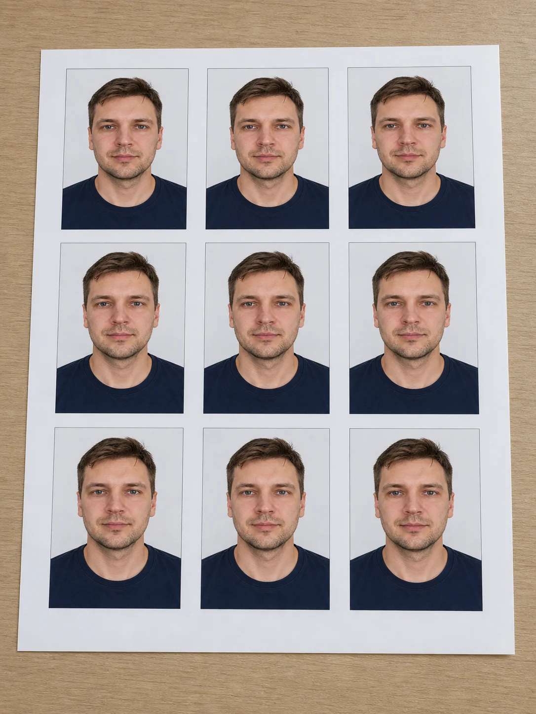 Лист с фотографиями 3 на 4 для печати