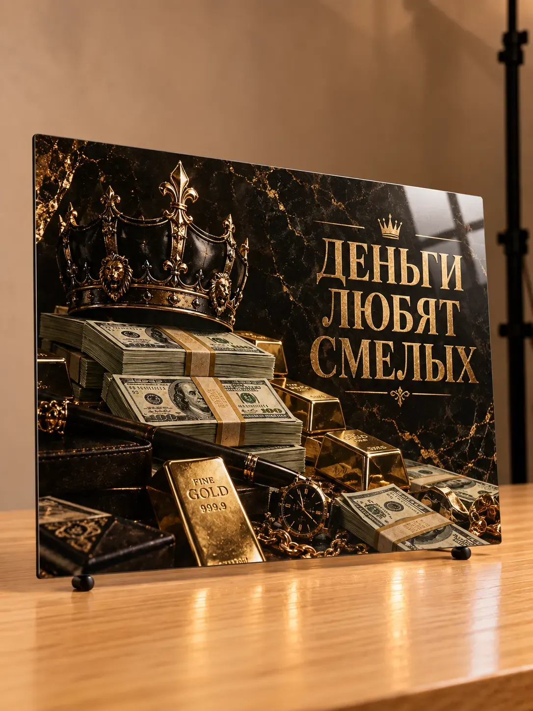 26 картина на металле деньги золото и роскошь