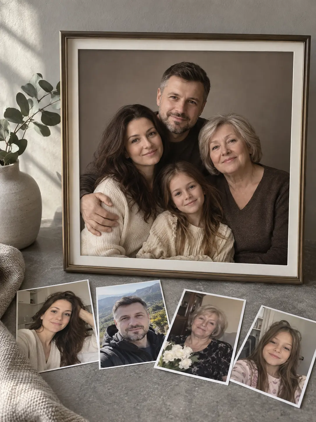 Семейный портрет без фотосессии — студия Зеркало ПроАрт