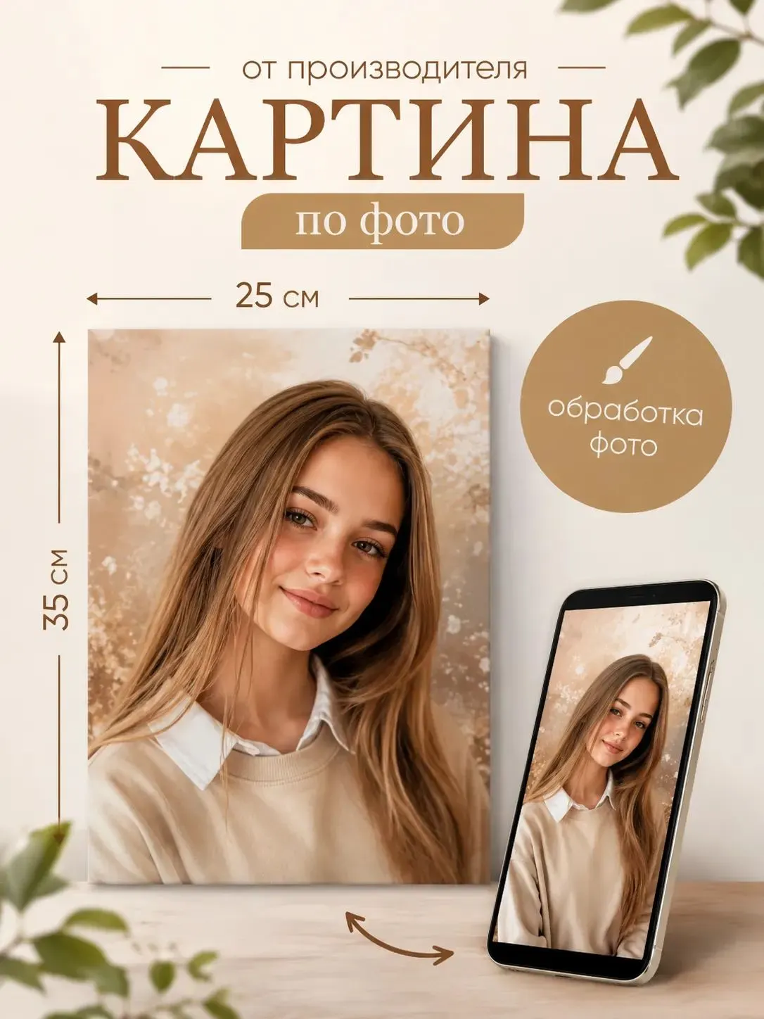 Картина по фото на холсте на заказ 25х35_1