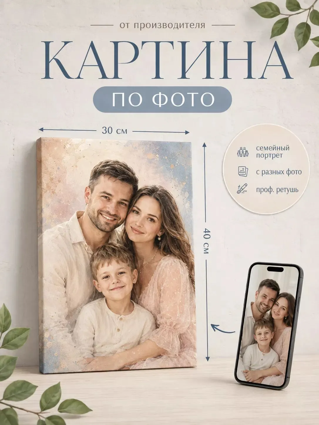 Картина по фото на холсте на заказ 30х40_1
