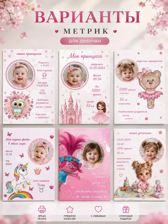Картина по фото на заказ Метрика 40х60 см_2