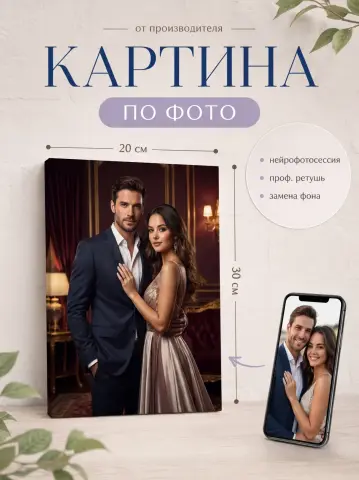 Картина по фото на холсте на заказ 20х30