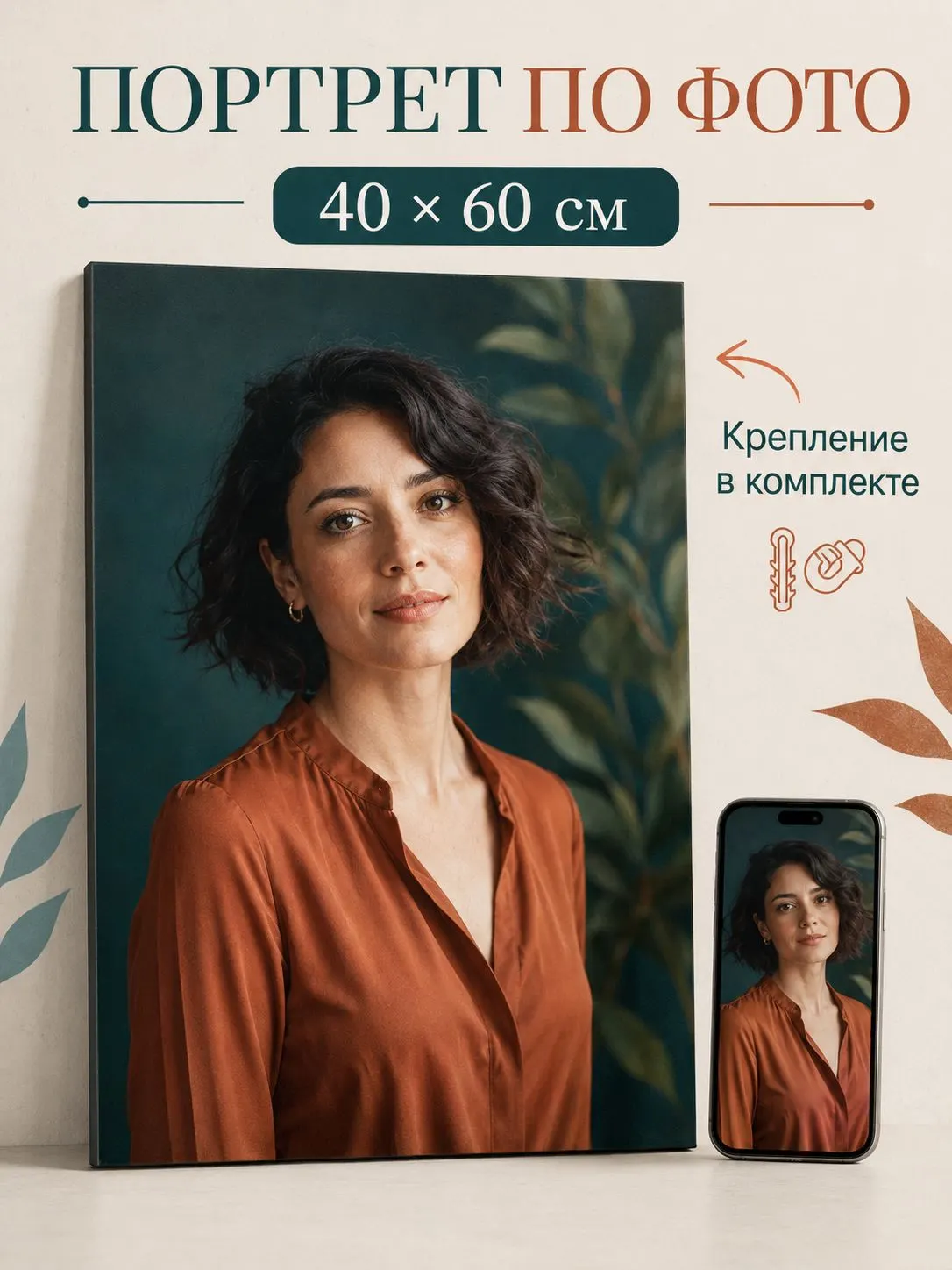 Зеркало ПроАрт Картина на холсте по фото 40х60 см_1