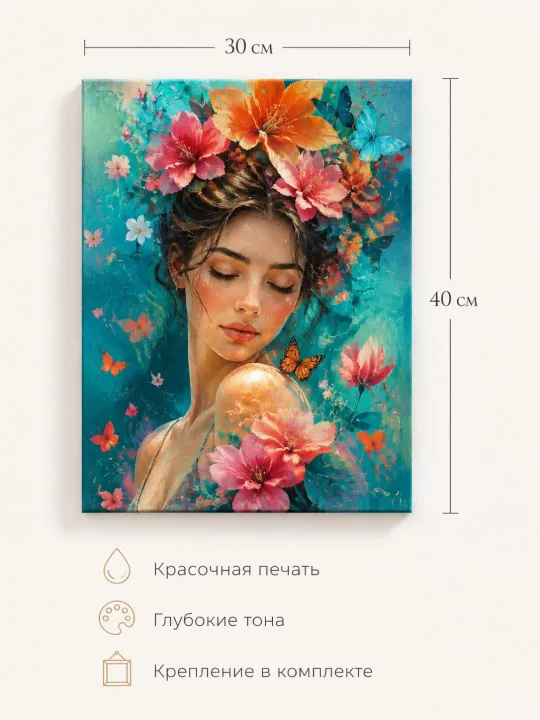 Зеркало ПроАрт Картина Арт девушка 30х40 см_2