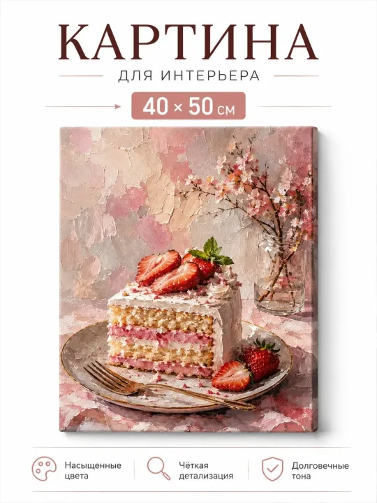 Зеркало ПроАрт Картина Кусок торта 40х50 см_2