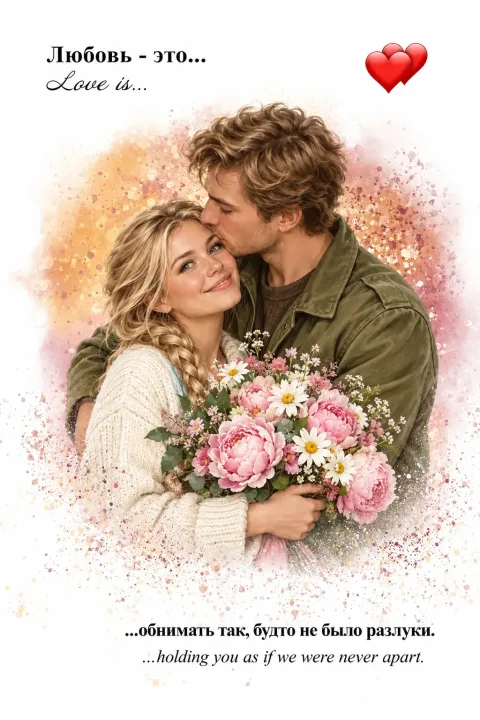 Пример: Портрет Love Is по фото