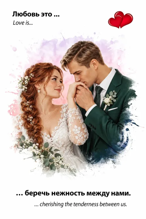 Работа студии: Портрет Love Is по фото