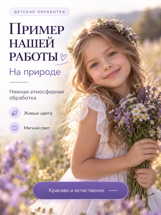 Детская обработка фото онлайн — пример 2
