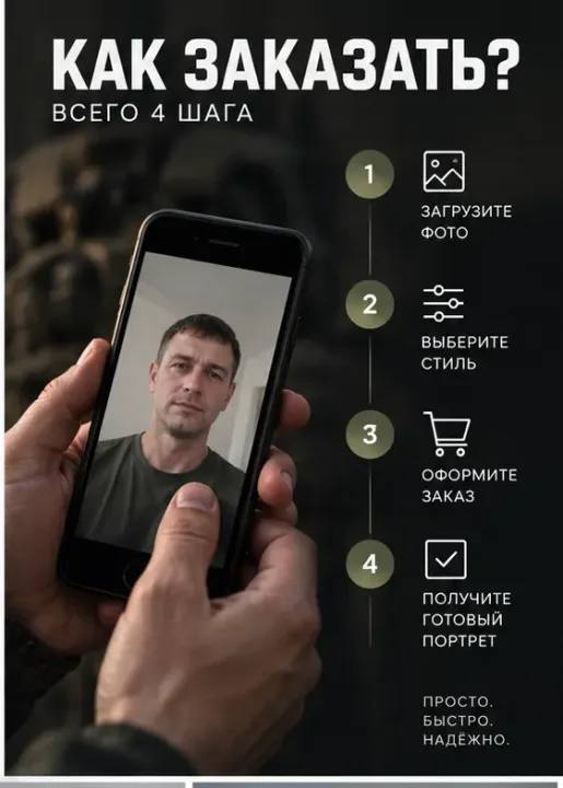 Военный портрет по фото — электронный файл — пример 2