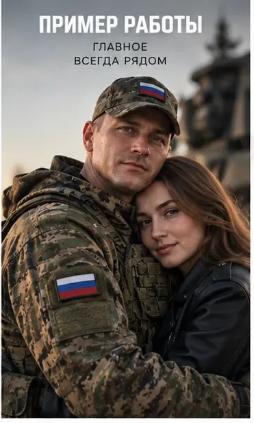 Военный портрет по фото — электронный файл — результат обработки