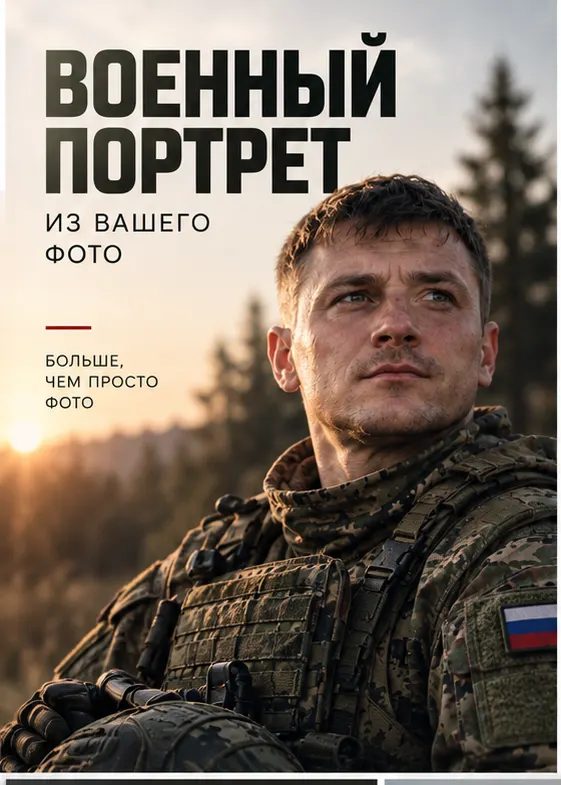 Военный портрет по фото — электронный файл