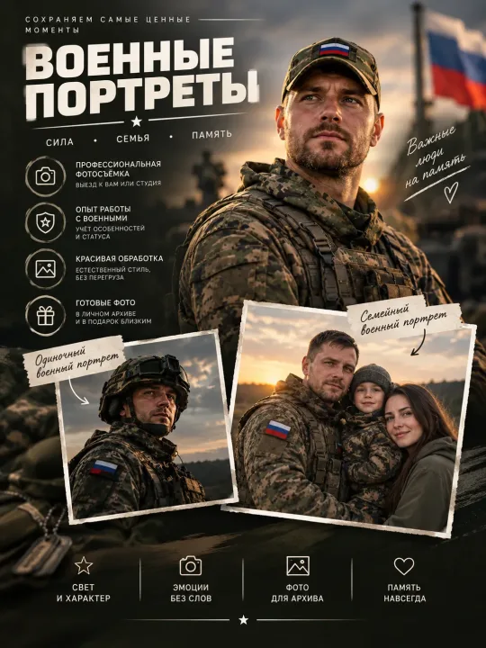 Военный портрет по фото — электронный файл — пример 2