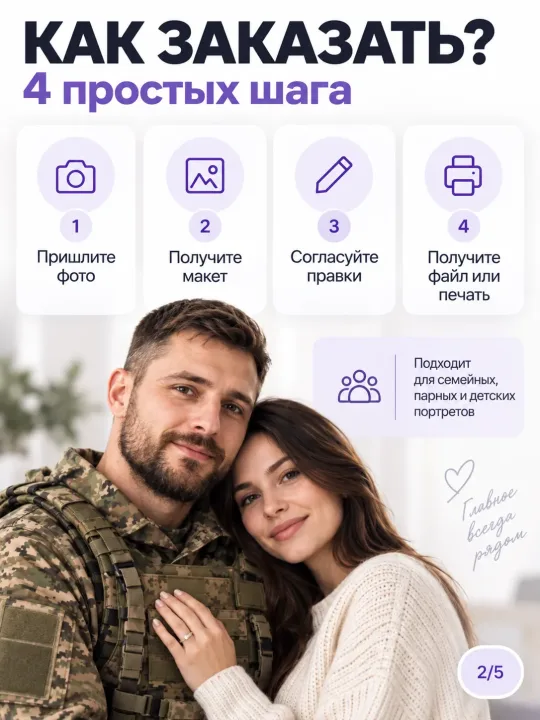 Военный портрет по фото — электронный файл — пример 2