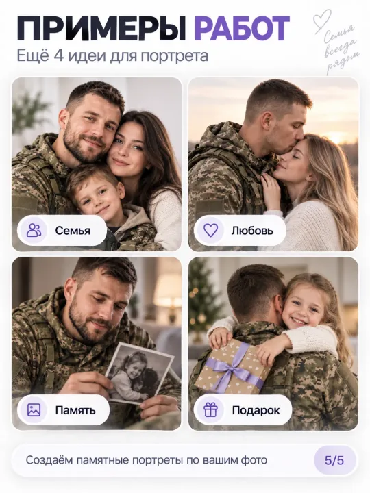 Военный портрет по фото — электронный файл — результат обработки