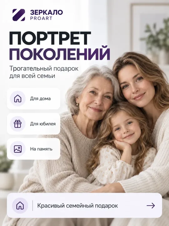 Семейный портрет по фото онлайн — пример 2