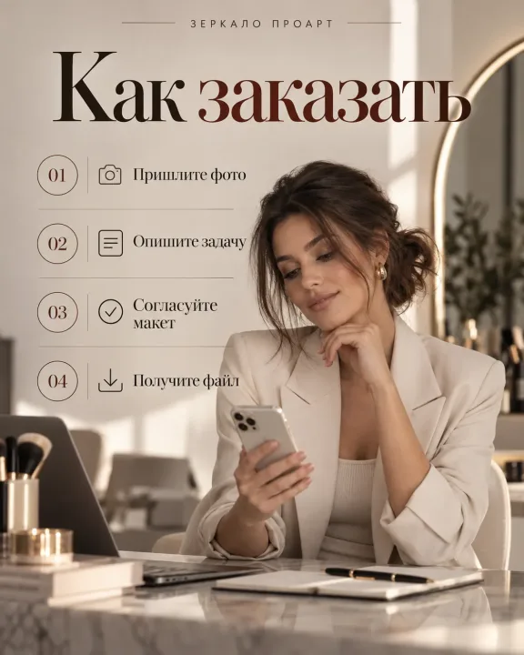 Пример: Портрет для бьюти-мастера по фото