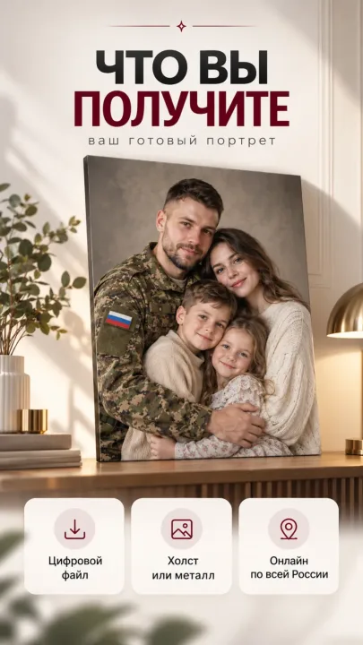 Военный портрет по фото — электронный файл