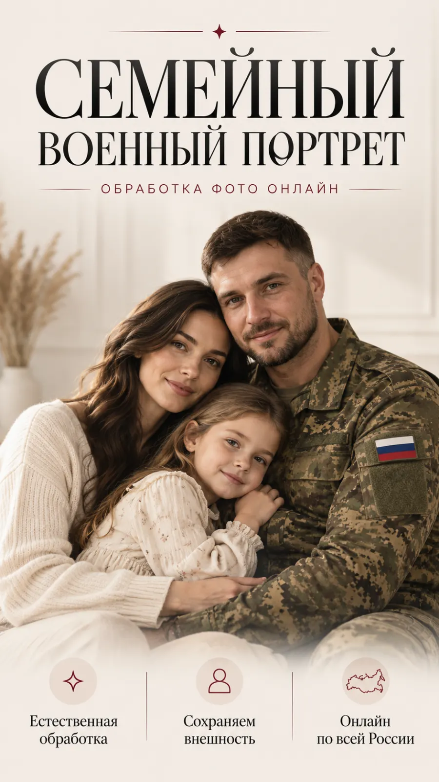 Военный портрет по фото — электронный файл — результат обработки