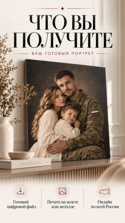 Военный портрет по фото — электронный файл
