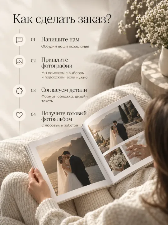 Пример: Фотоальбом на заказ с вашими фотографиями