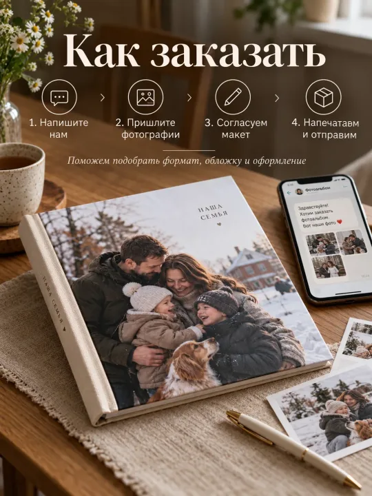 Пример: Фотоальбом на заказ с вашими фотографиями