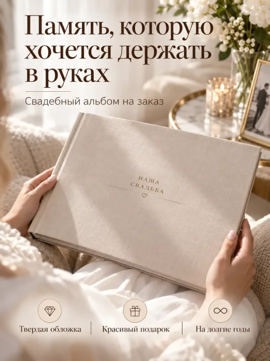 Свадебный альбом на заказ с вашими фотографиями