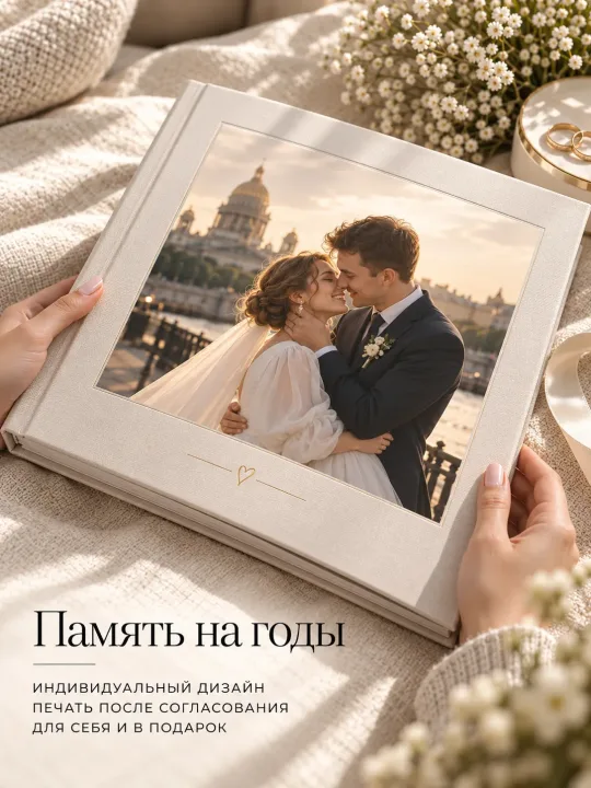 Фотоальбом на заказ с вашими фотографиями памятный