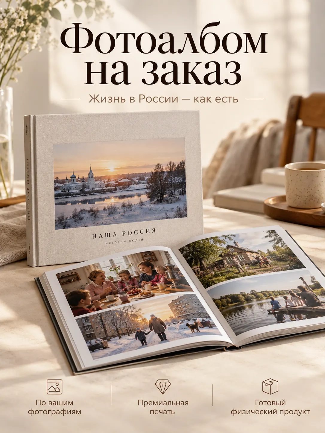 Пример: Фотоальбом на заказ с вашими фотографиями
