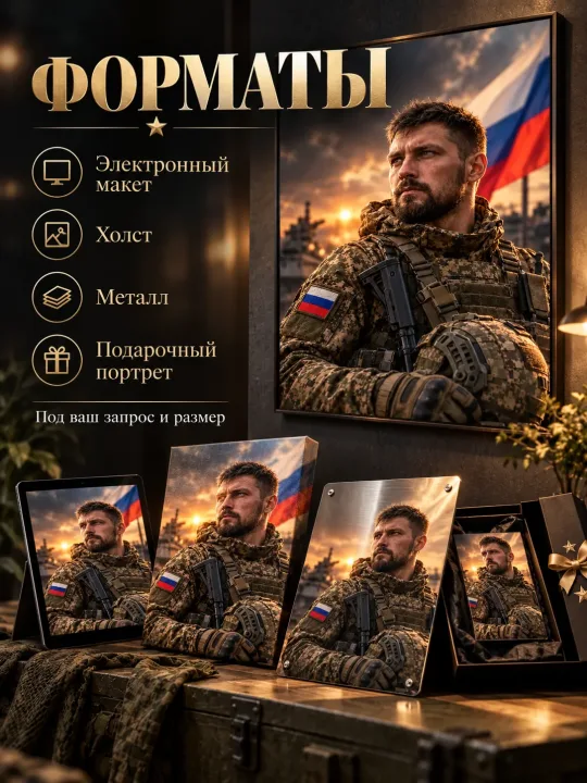 Военный портрет по фото — электронный файл — пример 2