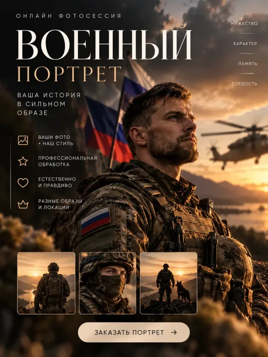 Военный портрет по фото — электронный файл — пример 2