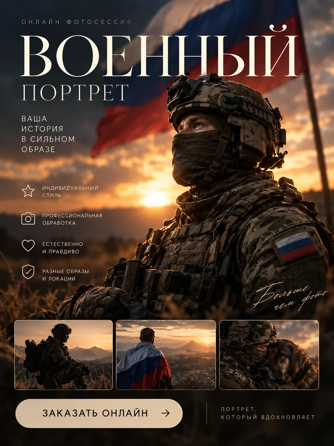 Военный портрет по фото — электронный файл