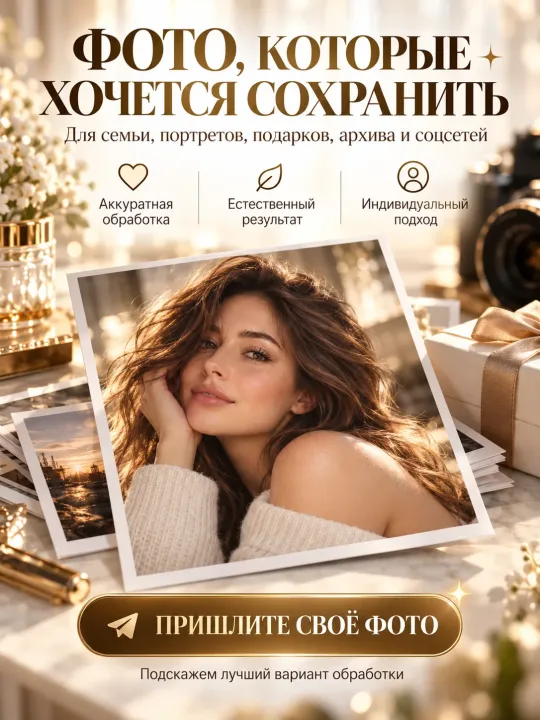 Обработка и ретушь фото онлайн