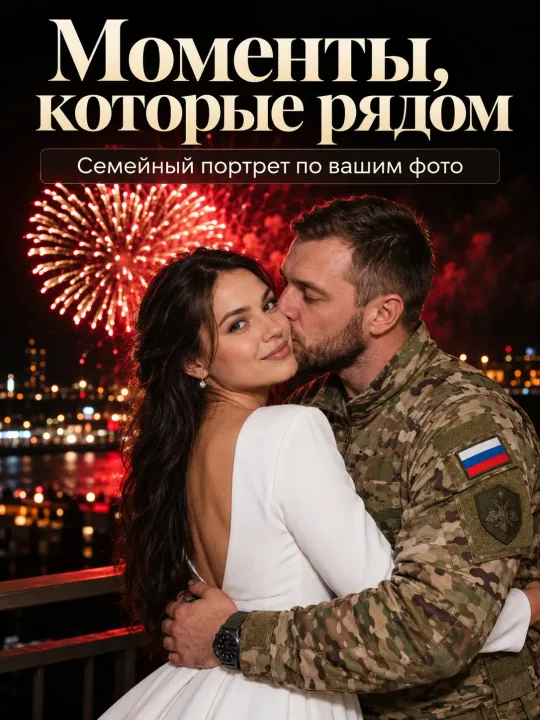 Военный портрет по фото — электронный файл, семейная фотосессия — пример 2