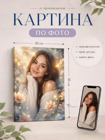 Картина по фото на холсте на заказ 20х30