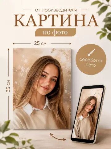 Картина по фото на холсте на заказ 25х35