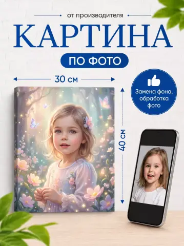 Картина по фото на холсте на заказ 30х40