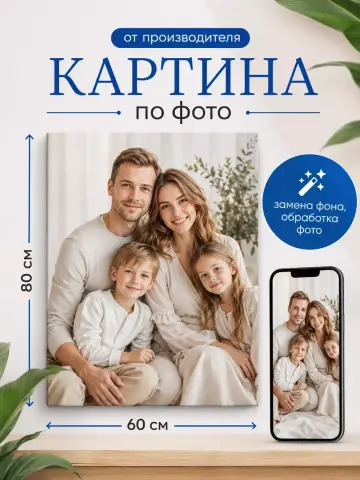 Картина по фото на холсте на заказ 60х80