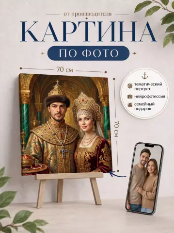 Картина по фото на холсте на заказ 70х70