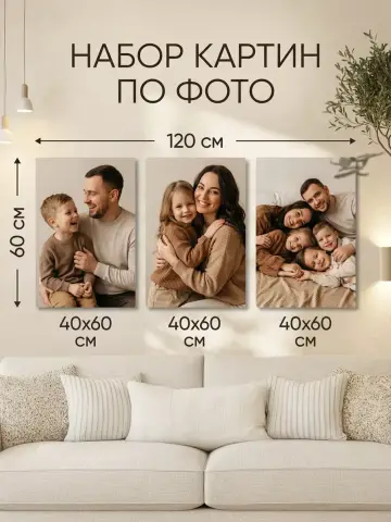 Картина по фото на заказ 3 шт