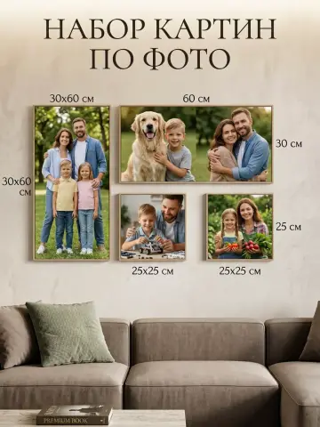 Картина по фото на заказ 4 шт