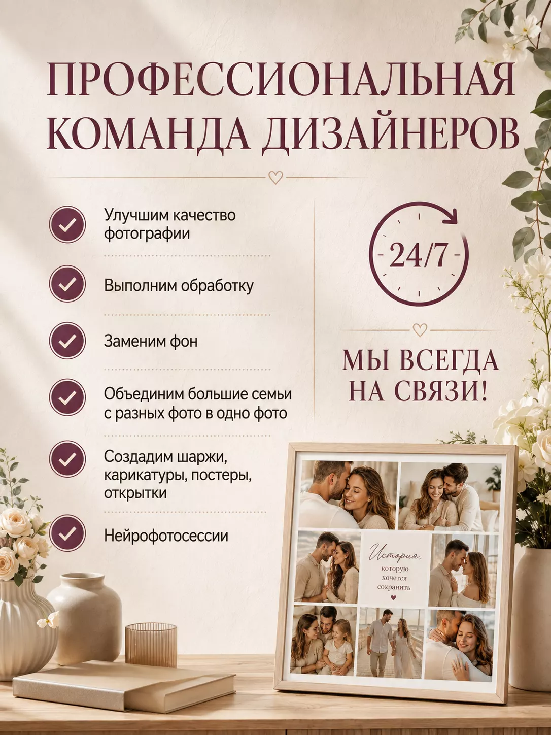 Картина по фото на заказ 40х60