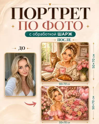 Картина по фото на заказ 50х70
