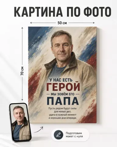 Картина по фото на заказ 50х70