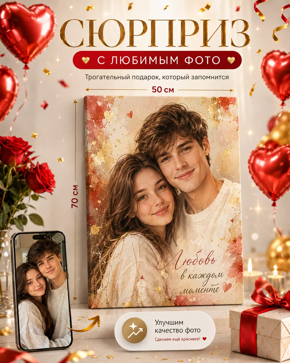 Картина по фото на заказ 50х70